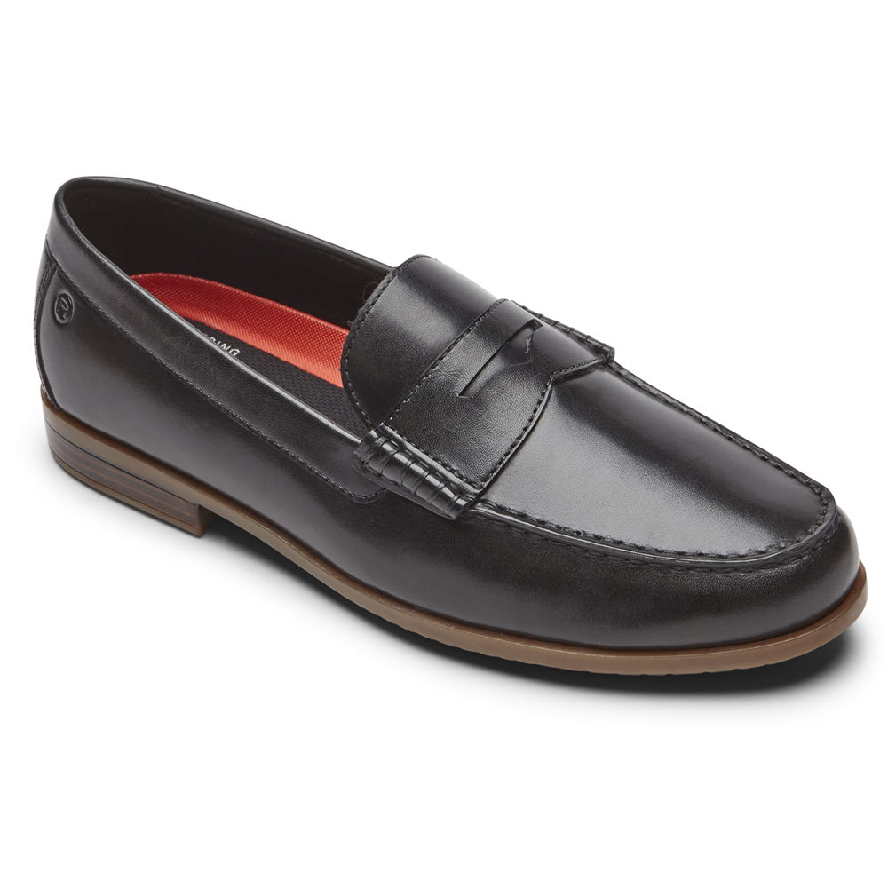 Rockport Singapore Mens Loafers - Curtys Penny Black - RG2175649